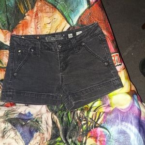 Miss Me black blue jean shorts size 26